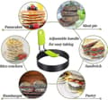 Miniatyrbillede 2 af 3: 2-delt omeletpande, omeletpande i rustfrit stål med foldbart håndtag