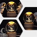 Miniatyrbilde 5 av 5: 3D krystallkule elg nattlys ornament bursdagsgave