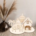 Miniatyrbilde 4 av 5: 4x Eid Ramadan-dekorasjon, DIY-trepynt, for hjemmet Ramadan-håndverksdekorasjon, borddekorasjon