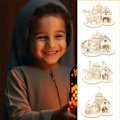 Miniatyrbilde 2 av 5: 4x Eid Ramadan-dekorasjon, DIY-trepynt, for hjemmet Ramadan-håndverksdekorasjon, borddekorasjon