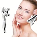 4D Rullande Ansiktsmassager, Silver