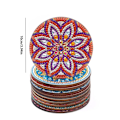 Miniatyrbild 4 av 5: 10 st diamantmålning underlägg med ställ diamant underlägg diamantmålning vuxna hantverk DIY mandala underlägg halkfria