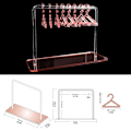 Miniatyrbillede 3 af 3: Akryl Øreringsholder Hanger Form Smykke Display Træ Ørering Hængende Organizer Akryl Ørestikker Display Stativ (Gylden)