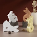 Miniatyrbillede 4 af 5: 1 stk. kanin silikoneform, støbeform, kaninform, stearinlysform, kaningips, sojavokslys, håndværk