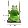 Miniatyrbilde 2 av 5: Hengende kurv blomsterpotter, harpiks saftig froskesvingplanter, for hage, terrasse, balkong