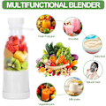 Miniatyrbilde 4 av 5: Smoothie Maker, 380ml Oppladbar USB Bærbar Smoothie Blender for Shakes Juice Smoothies, Elektrisk Juiceflaske (hvit)