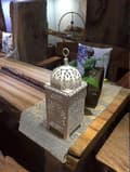 Miniatyrbillede 4 af 4: Hvid scroll lysestage lampe 10*27cm