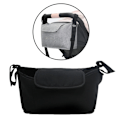 Miniatyrbilde 1 av 5: Baby Stroller Organizer Bag Buggy Henge Baby Bag Stroller Cup Holder, Enkelt festet til de fleste barnevognhåndtak, Farge Svart