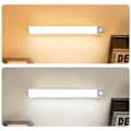 Miniatyrbild 4 av 5: Trådlös LED-underbelysning, skåpsbelysning med rörelsesensor, magnetisk ljusstångsskåpsbelysning med USB-laddningsfunktion, 20 cm (vit)