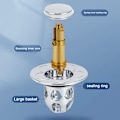 Miniatyrbillede 3 af 5: 2 stk. vaskepropper, pop-up vaskeprop, universel afløbsfilter med anti-stopfilter, 34-40 mm diameter, grå