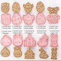 Miniatyrbillede 4 af 5: Børne cookieforme, plastik cookieforme, 10-delt cookieforme, bløde sukker cookieforme, cookie bageforme