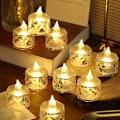Miniatyrbillede 2 af 5: LED gennemsigtig elektronisk stearinlys, romantisk nattelys