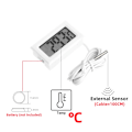 Miniatyrbillede 1 af 5: Mini bærbar indendørs digitalt LCD-display med termometer og fugtighedssensor, termometer og hygrometer (hvid, 1 stk.)