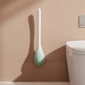 Pikkukuva 1 / 5: WC-harja, silikoni kaksisuuntainen puhdistusharjapää, seinälle kiinnitettävä/seisova WC-harja, WC-harjasarja (vihreä)
