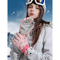 Miniatyrbild 3 av 5: Damskidhandskar Varm Touchscreenhandskar Halkskydd Vattentäta Andningsbara Handledssnöre Sporthandskar Vinterhandskar Cykelhandskar