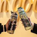 Pikkukuva 2 / 4: 1000ml juomapullo urheilupullo vesipullo juomapullo suodattimella, pinkki
