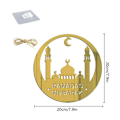 Miniatyrbilde 4 av 5: 4x  Hengende ornament, Akryl  dekorasjon, Halvmåne stjerner stil lysform for Ramadan  dekorasjoner