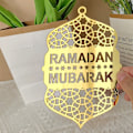 Miniatyrbilde 2 av 5: Hengende ornament, akryldekorasjon, halvmåne-stjernestil lysform for Ramadan-dekorasjoner