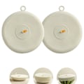 Miniatyrbilde 1 av 4: 2 stk. silikonlokk, 18 cm silikonlokk, universelt lokk for å holde maten frisk, silikonlokk, matforsegling, yoghurt, tallerken, kopp, bolle, gryte (hvit)