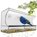 Miniatyrbillede 2 af 5: Vinduesfuglefoder Fuglefoder med aftagelig bakke