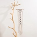 Miniatyrbild 4 av 5: Macrame väggdekoration, ont öga, drömfångare, väggbonad boho chic bohemisk vävd heminredning
