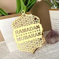 Miniatyrbilde 5 av 5: Hengende ornament, akryldekorasjon, halvmåne-stjernestil lysform for Ramadan-dekorasjoner