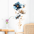 Miniatyrbillede 2 af 5: Simuleret 3D-tekstur blomster vægklistermærke