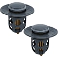Miniatyrbillede 1 af 5: 2 stk. vaskepropper, pop-up vaskeprop, universel afløbsfilter med anti-stopfilter, 34-40 mm diameter, grå
