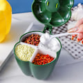 Miniatyrbillede 3 af 5: 4 i 1 peberformet krydderibeholder med ske, multi-gitter krydderibeholder, salt- og peberbøsse (rød)