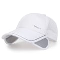 Miniatyrbillede 1 af 2: Sommer Solhat, Baseball Cap Kvinder og Mænd, Bred Skygge UV Beskyttelse, Indtrækkelig Skygge, Mesh Åndbar Fisker Cap Strandhat, Hvid