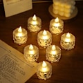 Miniatyrbillede 1 af 5: LED gennemsigtig elektronisk stearinlys, romantisk nattelys