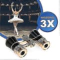 Miniatyrbilde 5 av 5: 3x25 Operakikkert Linse Vintage Metallkropp Mini Teaterkikkert