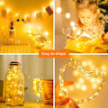 Miniatyrbild 3 av 5: 12x fe-ljus, 3M 30LED mikro fe-ljus, vattentät koppartråd, jul Halloween inomhus/utomhus dekoration DIY (varmvit)