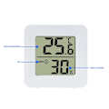 Miniatyrbild 2 av 5: , 4 stycken termometrar för inomhusbruk, digital rumstemperaturmätare, LCD intelligent hygrometer