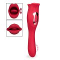 Miniatyrbild 2 av 4: Sweet Kiss 2-i-1 vibrator med mun och vibrerande tunga