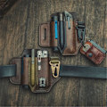 Miniatyrbild 5 av 8: EDC-organiser bältesögla läder multiverktygshållare för penna ficklampa verktyg och EDC-utrustning