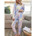 Miniatyrbild 3 av 5: Dam Pyjamas Set Kvinnor Siden Satin Pyjamas Set Pyjamas Set Lång