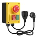 220V Single-Phase Safety Switch with Emergency Stop, Ideal for Router Tables & Electrical Devices EU Plug-FS-