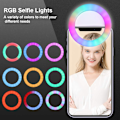Miniatyrbillede 2 af 5: RGB LED Udfyldningslys Selfie Ring Clip, Justerbar Lysstyrke mere