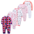 Pikkukuva 5 / 5: Våren Vauvan Pyjama Tytöt Pojat Haalari 154 % puuvillaa Hengittävä Pehmeä Haalari Khaki-FS1- Khaki 6-9M