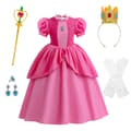 Prinsesse Peach-kostyme for jenter til bursdag og Halloween - Størrelse 100 cm -FS-