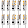 Miniatyrbillede 1 af 5: 10x G4 LED-pærer 12V AC/DC Varmt Hvid 3000K 2W, dæmpbart lys