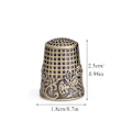 Miniatyrbilde 2 av 8: Retro sy fingerbøl broderi fingerbeskyttelse GRØNN ANTIKK Green ancient Green ancient