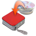 Miniatyrbillede 3 af 5: CD-etui med plads til 40 diske, opbevaring, hård plast, DVD, CD-punge, opbevaringstaske-FS4- Red