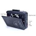Miniatyrbilde 4 av 4: Walkman Kassettspiller Bærbar Høyttaler Flere Strømkilder AM/FM-radio black