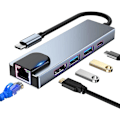 Pikkukuva 1 / 5: USB-C Hub Monitoiminen Adapteri, 5-in-1 USB-C Telakointiasema 4K HDMI:llä