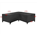 Miniatyrbillede 8 af 10: Møbelbeskyttelse overtræk beskyttelse til udendørs møbler hjørnesofa med vandtæt sort sort-FS4- svart 270*200*82 cm