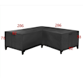 Miniatyrbillede 6 af 9: Møbelbeskyttelse overtræk beskyttelse til udendørs møbler hjørnesofa med vandtæt sort sort-FS4- svart 260*192*82 cm