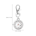 Miniatyrbillede 2 af 5: 2 stk. Lommeur Nøglering Ure Med Spænde Vedhæng Nøglering Armbåndsure Sygeplejerskeure Til Kvinder Mænd-FS1- silver