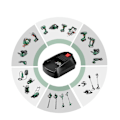 Pikkukuva 5 / 5: Adapterimuunnin BOSB18C Käytä Yhteensopiva Bosch 18V Li-Ion Akun BAT618